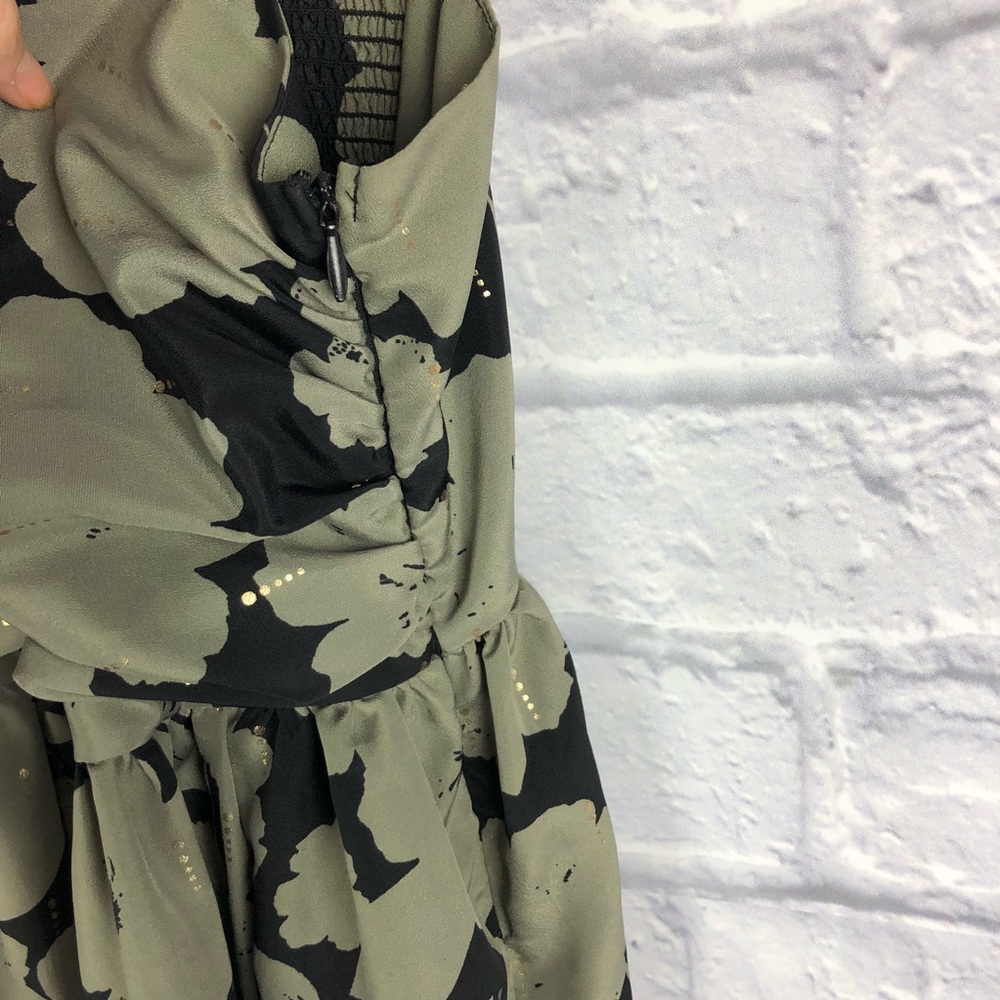 [5 for $25] Ecote Black Green & Gold Strappy Dress - Picture 4 of 7